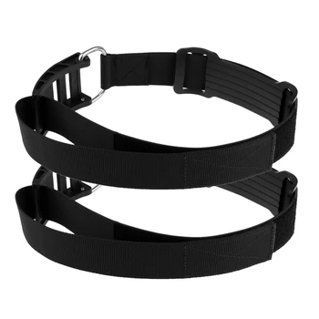 

2Pcs Scuba Diving Tank Cylinder Strap Weight Webbing Belt with Buckle Black