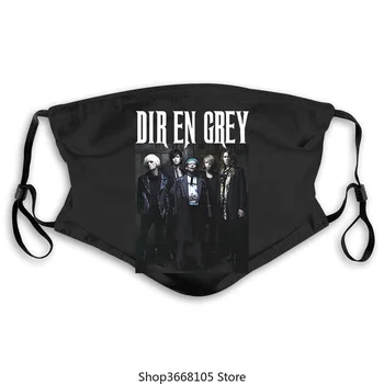 

DIR EN GRAY Maschera giapponese progressiva con fascia in metallo Maschera da uomo nera Streetwear harajuku Stampa maschera uomo