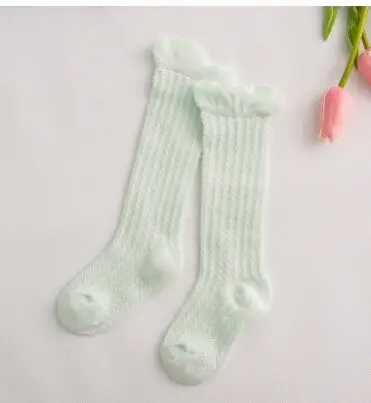 Green Kid Socks Baby Boy Socks Knee High Long Sock Newborn Toddler Leg Warm for Girls Cute Infantile Summer Mesh Breathable - Цвет: Green
