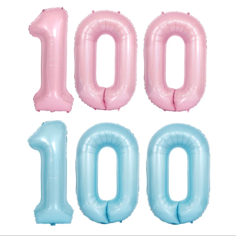 

40inch Foil Number Balloons Pearl Blue Pink Baby Shower Helium Ballons Digital Baloon Wedding Birthday Party Decoration Globos