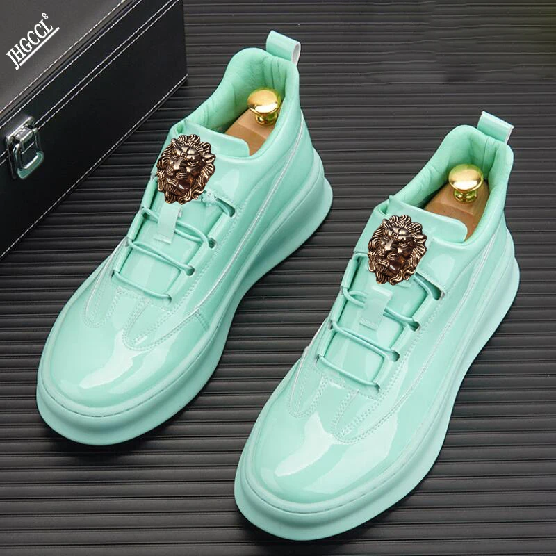 

Middle help small white shoes new casual shoes hot luxury high top board shoes thick soles men's sports shoes Zapatos Hombre A6