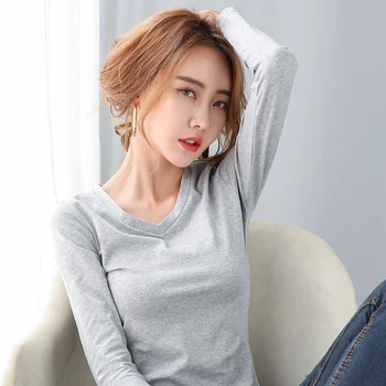 

COIGARSAM Full Sleeve blouse women Solid blusas womens tops and blouses Gray White Black 18020