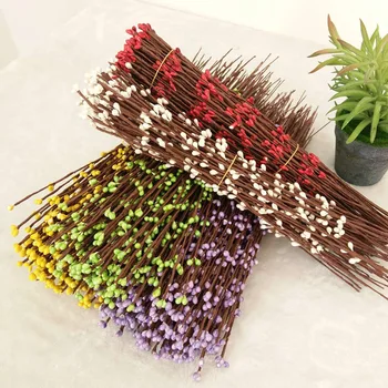 

20 pcs Rayon PIP Berry Rattan for DIY Hair Wreath Garland Wedding Arrangement Christmas Decoration