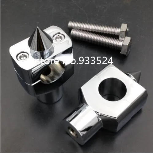 Chrome 1&quot 25mm HandleBar Risers For Harley Kawasaki Vulcan 900 Suzuki Boulevard C50 Yamaha V-Star 1100 Honda VTX 1300 C Custom |