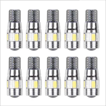 

Car Light Bulb 1 Pcs T10 5630 6smd W5w Car 12v Led Tail Brake Rear Light Lamp Car Led Light Canbus Wedge Bulb Lamp