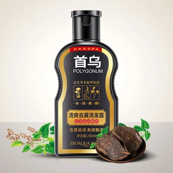 

New 220ml Grey Reverse Hair Color Shampoo Polygonum Multiflorum Ginger Hair Care Hair Darkening Shampoo White into Black Hair