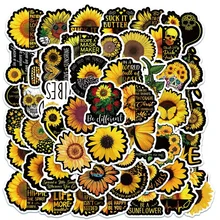 

10/30/50PCS sunflower Sun flower Stickers Graffiti DIY Motorcycle Luggage Skateboard Funny Classic Toy Waterproof Decal Sticker