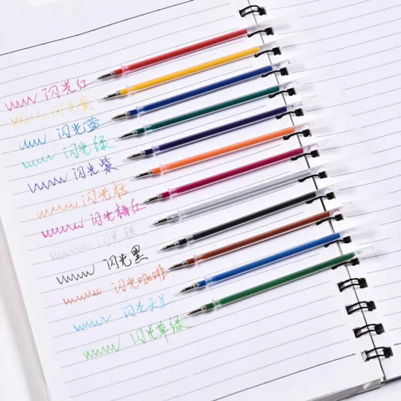 

12-color Flash Refill Color Refill Pastel Refill Color Fluorescent Neutral Refill Office School Supplies Stationery 12 Colors