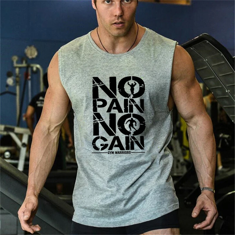 Майка Muscleguys для бодибилдинга мужская хлопковая одежда летняя майка тренировок