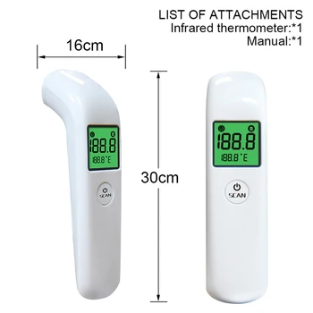 

Non-Contact Thermometer Infrared Digital LCD Body Measurement Forehead Ear Adult Body Fever IR Children Thermometer Auto-off