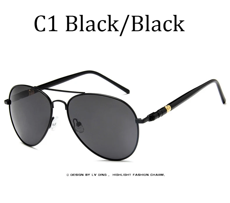 Новые lvvkee горячие классические модные мужские солнцезащитные очки для вождения UV400 путешествия 209 солнцезащитные очки oculos Gafas мужские лучи с чехлом - Цвет линз: C1