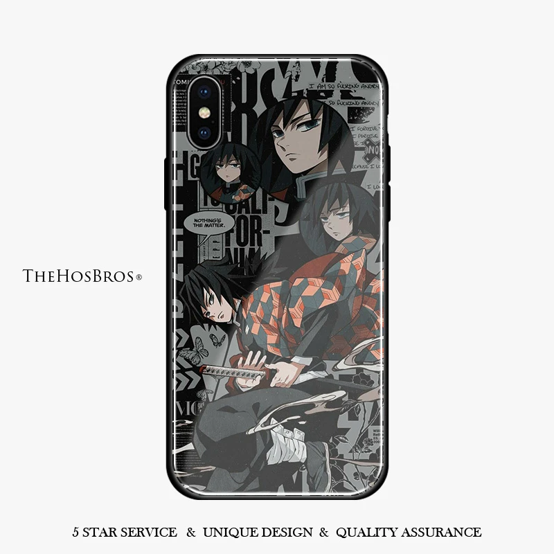Giyu Tomioka Kimetsu No Yaiba Soft Silicone Glass Phone Case Shell Cover For Iphone Se 6 6s 7 8 Plus X Xr Xs 11 Pro Max Phone Case Covers Aliexpress