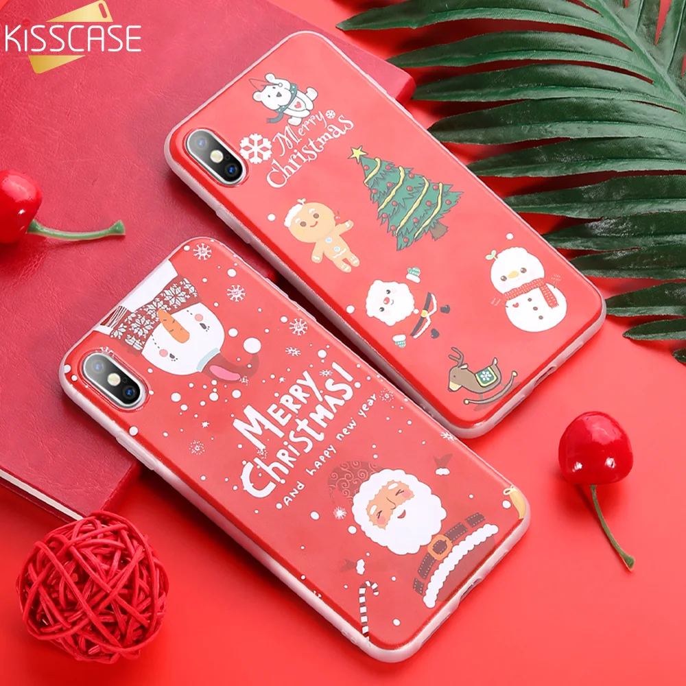 KISSCASE Case for Samsung Note 10 plus 8 9 S10 5G S9 S8 Plus Cute Soft Christmas S10E Coque |