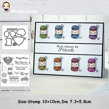 

Monkey Knit Sweater Metal Cutting Dies Stencils Cear Stamp for DIY Scrapbooking photo album Decorative Embossing DIY Paper Cards