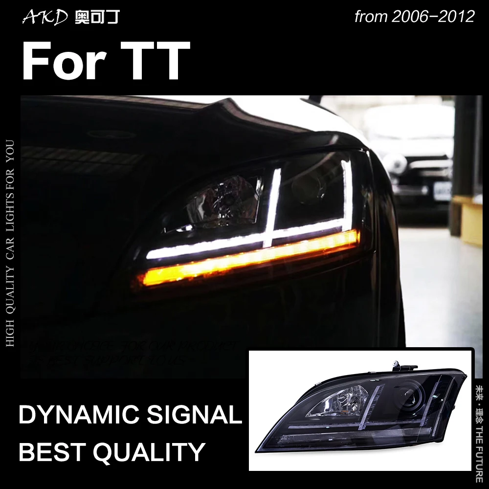 

AKD Car Styling Head Lamp for Audi TT Headlights 2006-2012 TT Headlight LED DRL Signal Lamp Hid Bi Xenon Auto Accessories