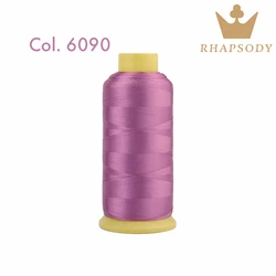 Premium Polyester Embroidery Thread - 5000m, Vibrant Assortment (6090 Super Pink)