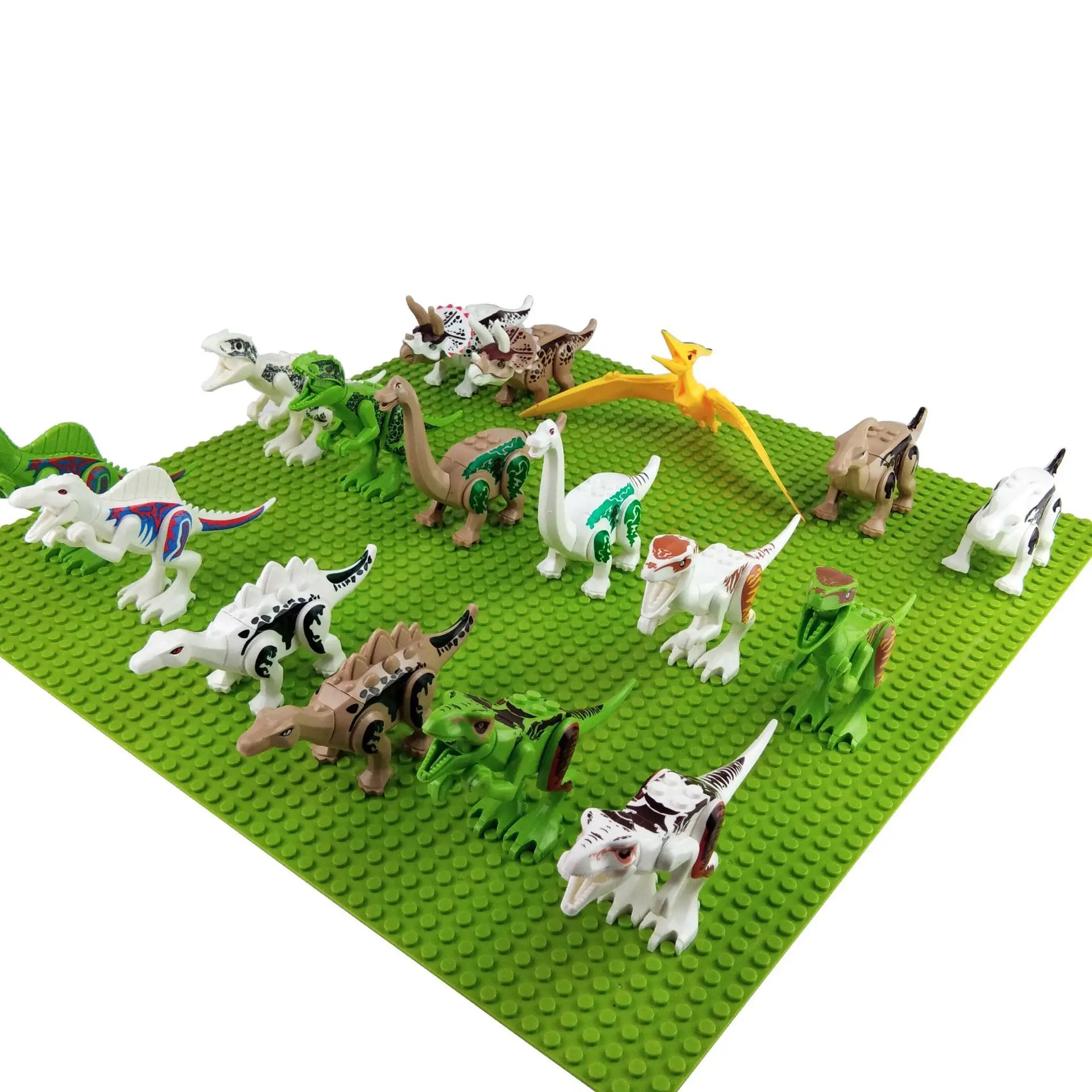 dinosaur assembling building blocks set