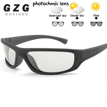 

2019 Driving Photochromic Sunglasses Men Polarized Chameleon Discoloration All day change color snow light Gafas de sol D072