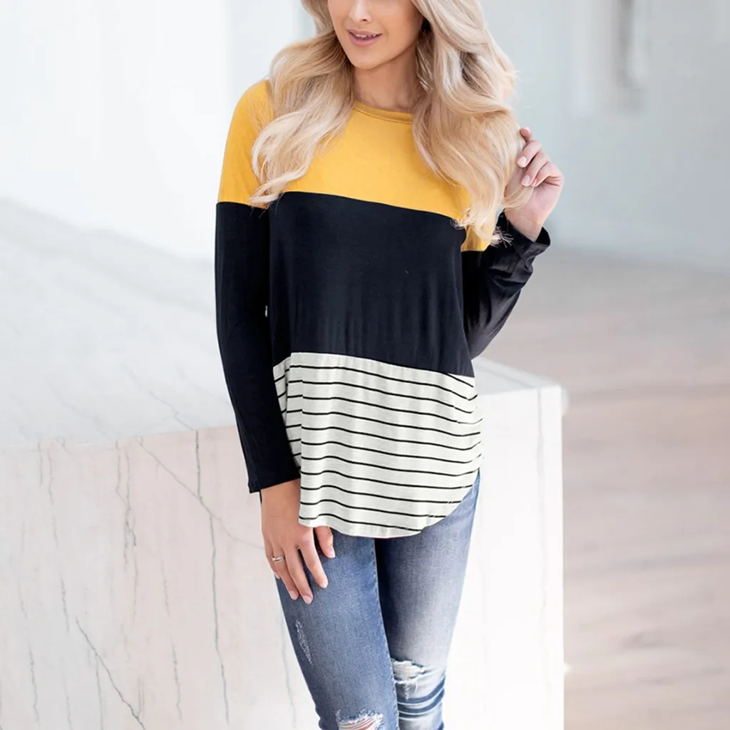 

Women Maternity Long Sleeve Striped Nursing Tops T-shirt For Breastfeeding autumn womens clothing abbigliamento donna tops 2019
