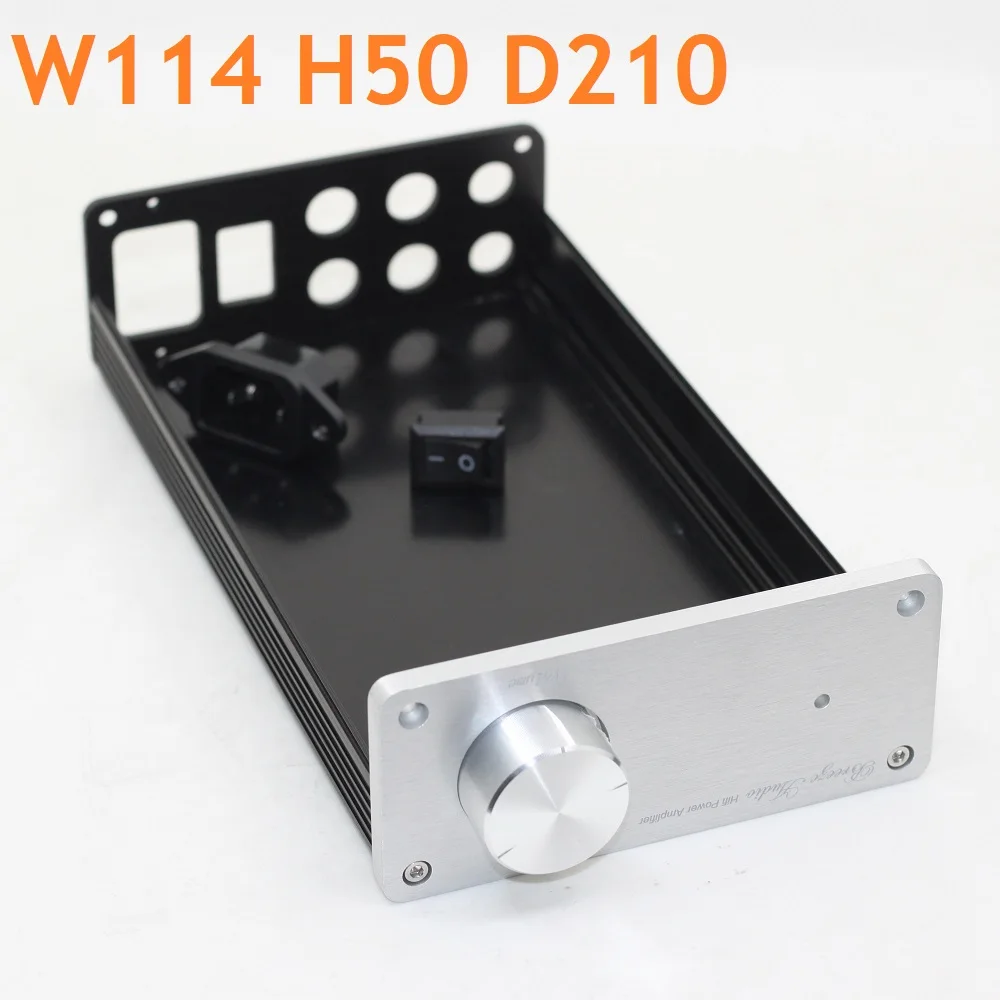 W114 H50 D210 Diy Aluminum Enclosure Case Power Amplifier Housing
