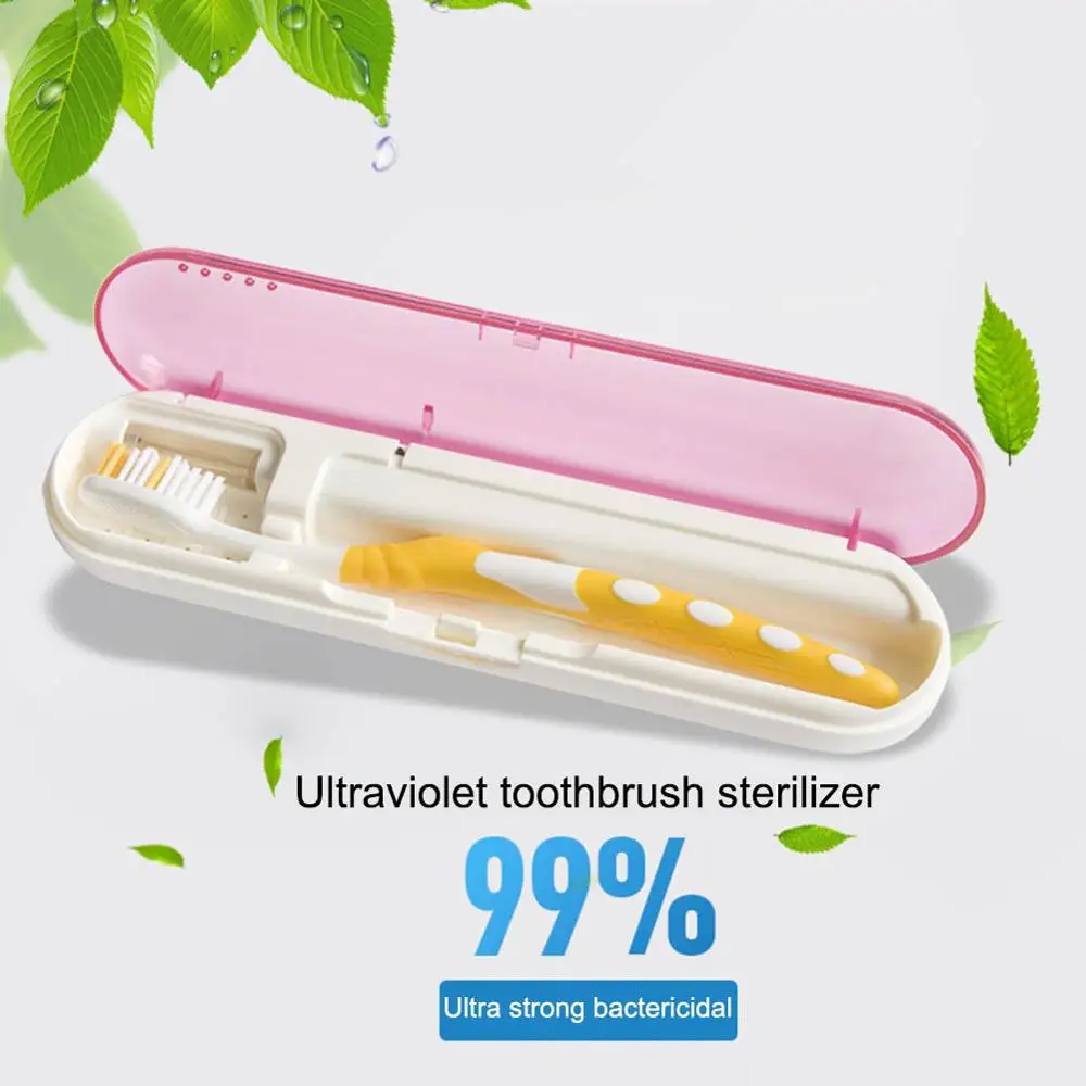 

Portable Toothbrush Automatic Disinfection UV Sterilization Case Travel Tooth Brush Sterilizer Tool Box KG66
