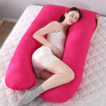 

Sleeping Support Pillow for Pregnant Cotton Bed Full Body U-Shape Pillow Side Soft Comfort Maternity Pillows Pregnancy Cushion