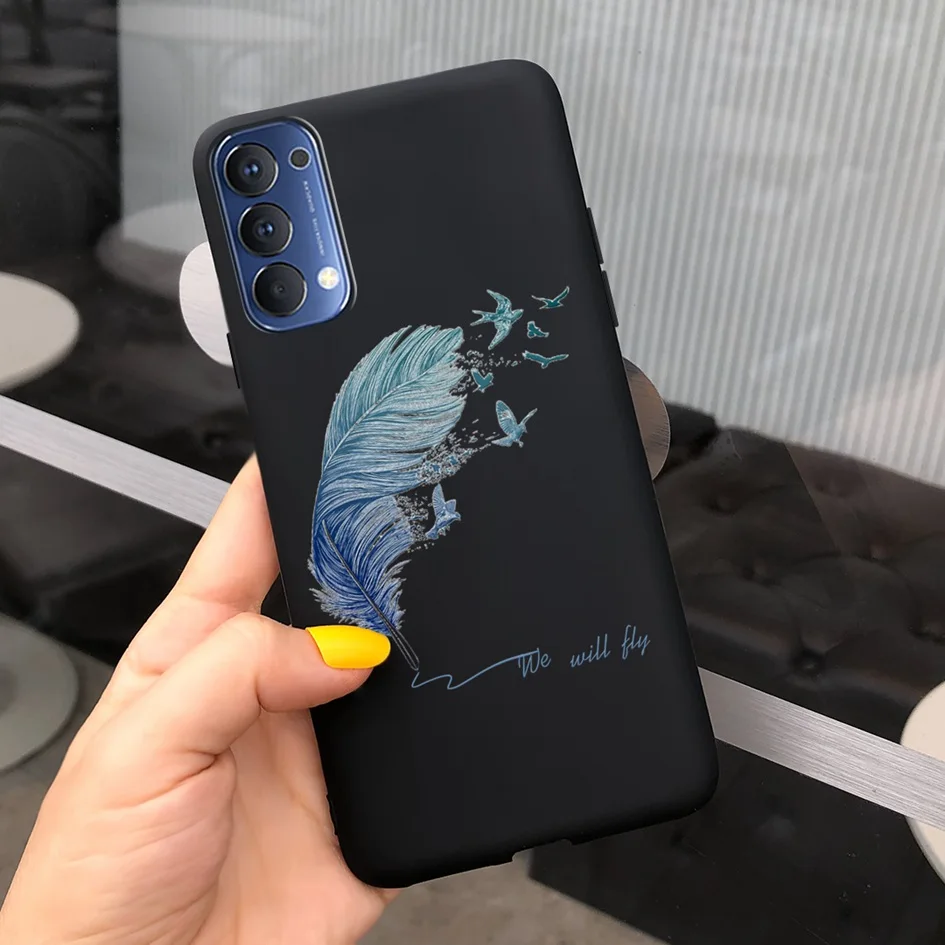 Cute Cartoon Case For OPPO Reno 4 5 Pro 5G Cover Silicone Soft TPU Back Protection Phone Case Fundas For Reno4 4G CPH2113 Bumper 