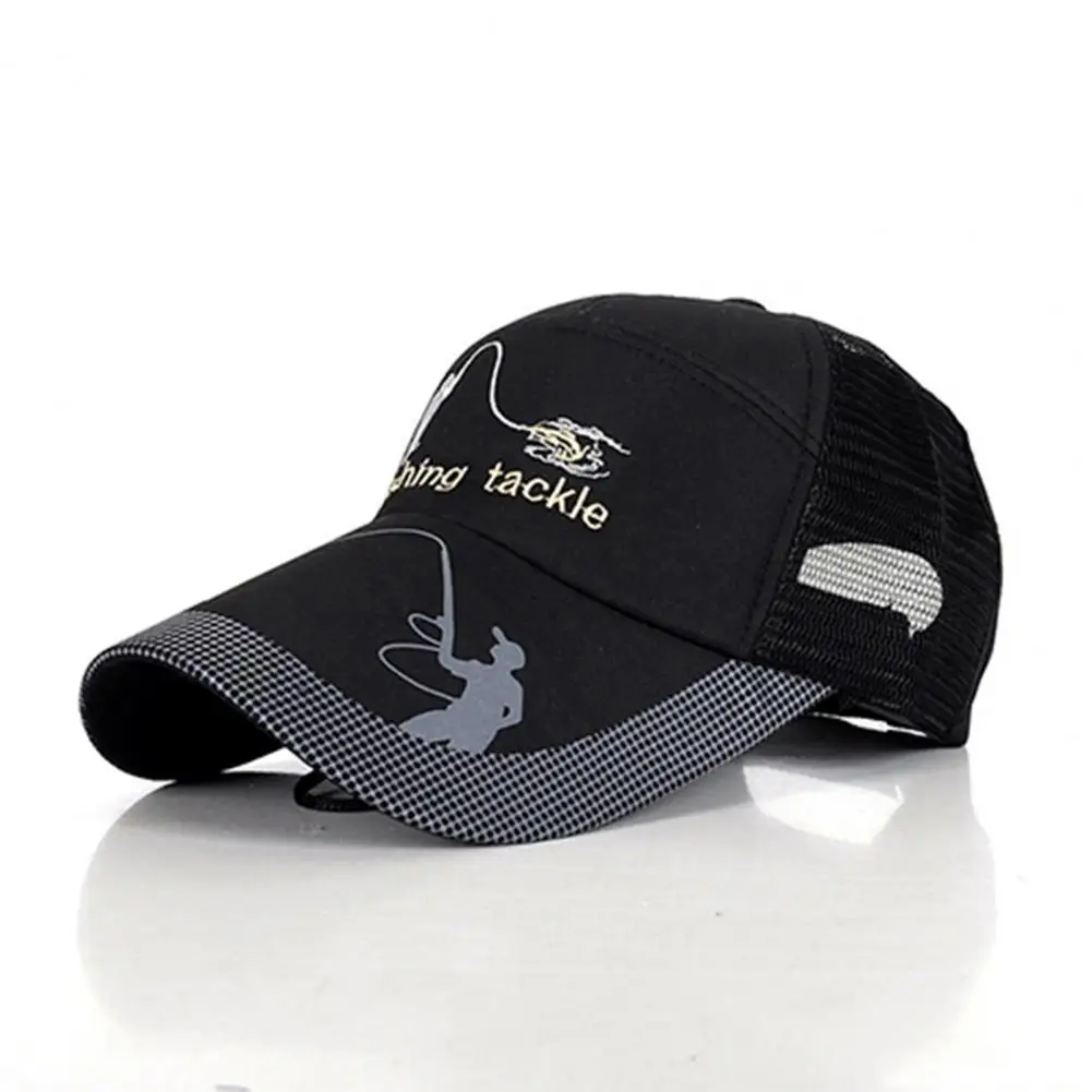 Cap Adjustable Sun Protection Cotton Mesh Baseball Cap for Outdoor Fishing