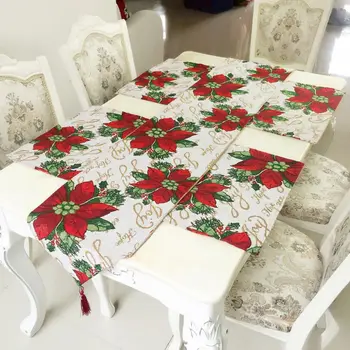 

Placemats Table Runner Set for Christmas Holiday Night Dinner Parties Set of 5
