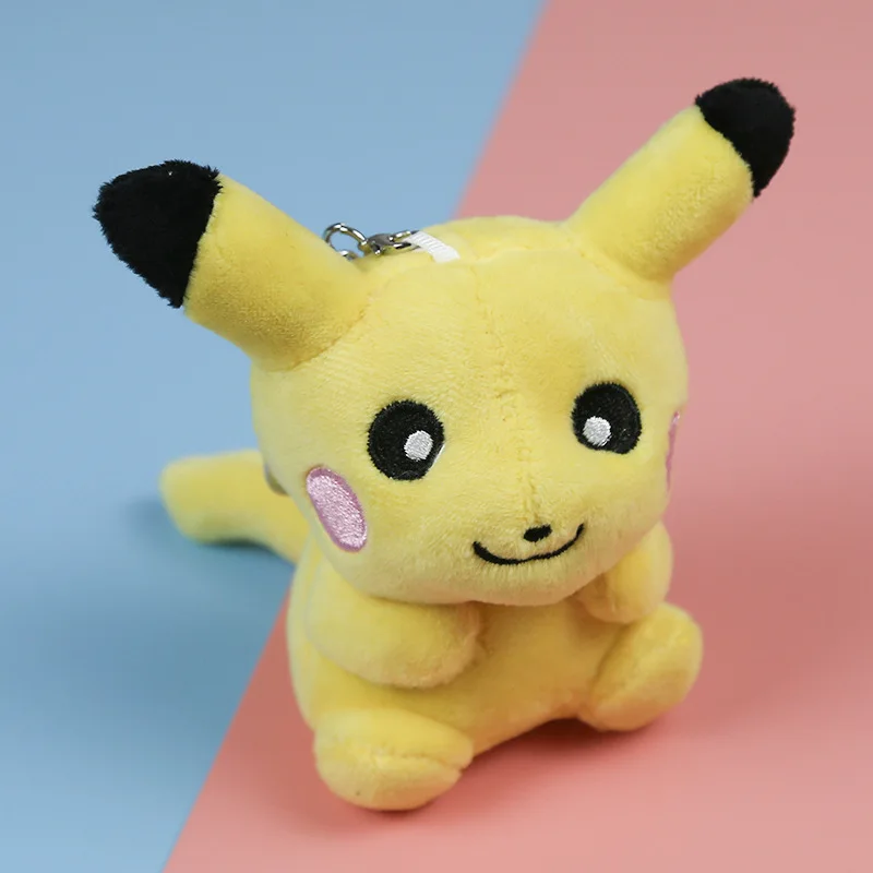 

FXM15cm cute Pikachu plush keychain creative cartoon mobile phone bag plush pendant plush cartoon toy key ring