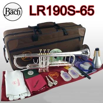 Music Fancier Club Bb Trumpet LR190S-65 Silver Plated Gold Keys Music Instruments Profesional Trumpets 190S65 Case Mouthpiece