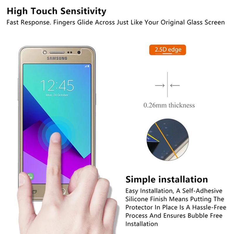 Закаленное стекло 9H HD для Samsung J7 2017 J5 2016 J3 2015 Защита экрана Galaxy Grand Prime Plus|Защитные