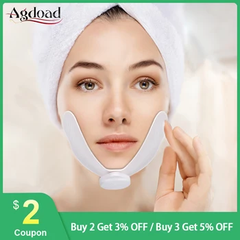 

Women Facial Lifting Device EMS Muscle Stimulator V Shape Electric Face Massager EMS ABS Gel Pads Wireless Muscle Stimulation