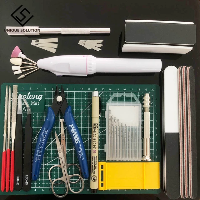 Ensemble d'outils de modélisation pour bricolage, modèle, accessoires de  bricolage, tapis de coupe, Machine de meulage auto-réparatrice, Kit  d'outils