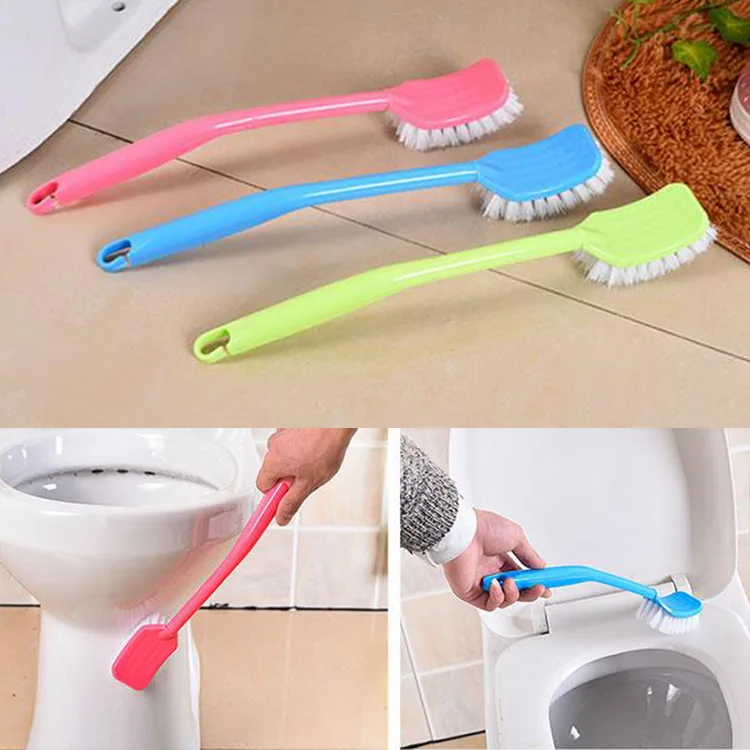 cheap Long Handle Elbow Toilet Brush Planted Hair Plastic Small Scrubbing Brush, Toilet Brush, Toilet for Kids Cleaning Brush