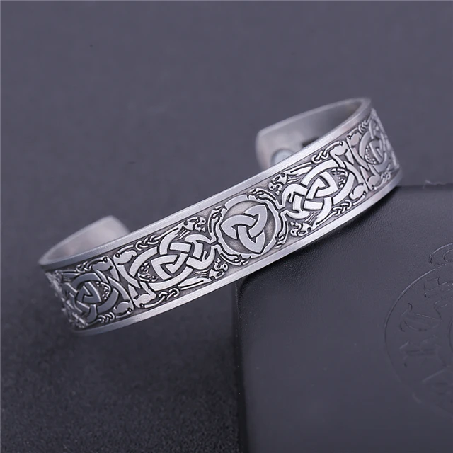 Viking Celtic Irish Knot Trinity Healthcare Magnetic Cuff Bracelet