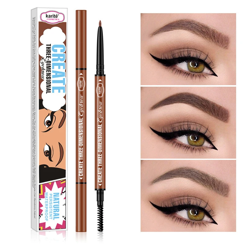 

Double-headed Eyebrow Pencil Natural Long-lasting Waterproof Brown Eyebrow Tint Pen Paint Tattoo Makeup Cosmetics Beauty