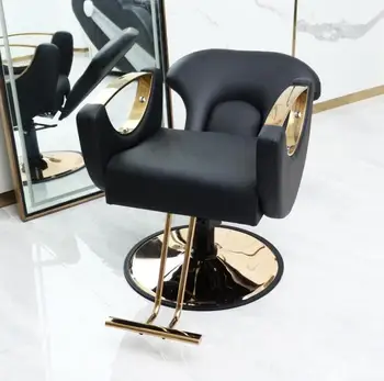 

Barber's chair hairdressing chair hair salon special lifting and rotating haircut shaving reclining chair can be put with revers