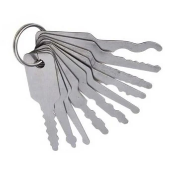 

10PCS Auto Replacement Parts Unlock Lock Repair Open Effective Tool Car New 10PCS Jiggler Key Dual Sided Car Unlock Lock Kit