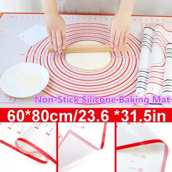 

60X80cm Non-Stick Silicone Baking Mat Dough Rolling Mat Heat Resistant Pad Pastry Board Silicone Pastry Mat with Measurement