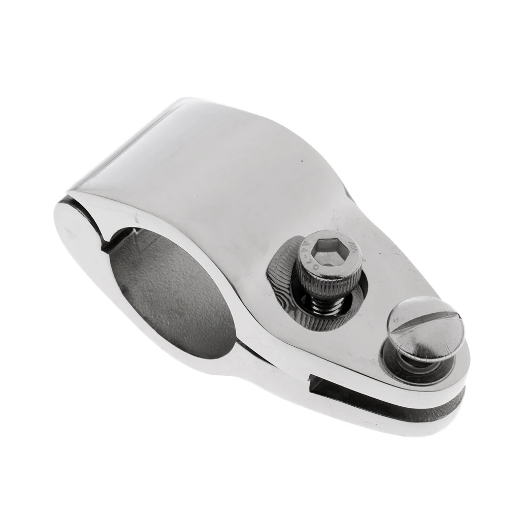 Heavy Dudy 316 Stainless Steel Bimini Top  Hinged Jaw Slide Cam Clamp, Boat Yacht Fitting for 1 inch  Tube Pipe, Silver