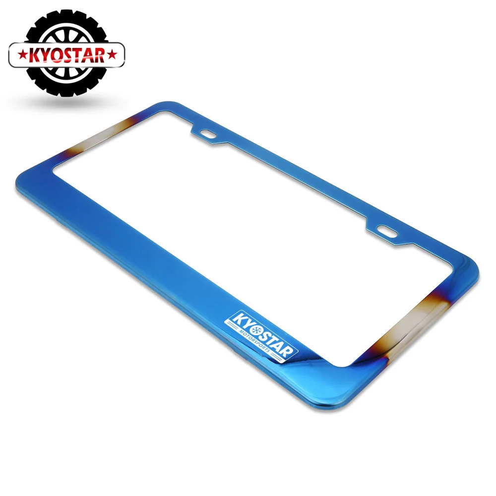 KD7047TB US stainless steel license plate frame Titanium Blue2
