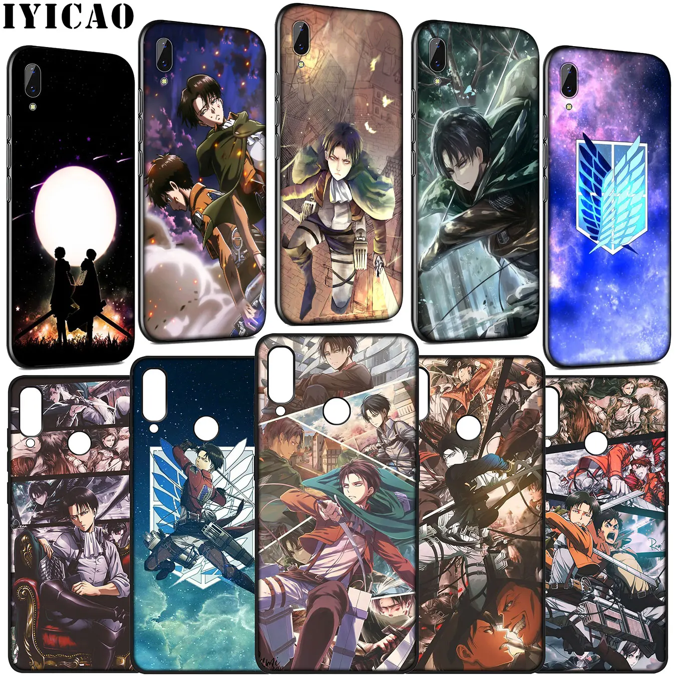 Anime Attack on Titan Soft Phone Case for Huawei Y9 Y7 Y6 Prime 2019 2018 Honor 20 10 9 9X 8C 8X 8 Lite 7C 7X 7A Pro |