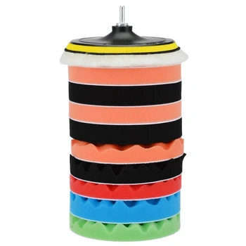 

6 Inch Car Polishing Waxing Sponge Wheel Polishing Disc 12 Piece Set Sponge Auto Care Polishing Pad Drill M14 Adapter