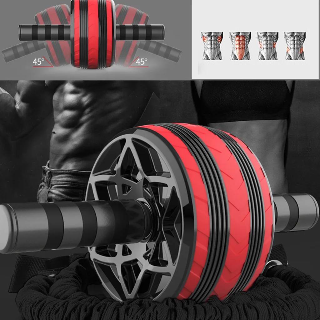 1 Set Functional Ab Roller Pull Rope Abdominal Belly Muscle Exercise Wheel Fitness Body Building Fitness Equipments