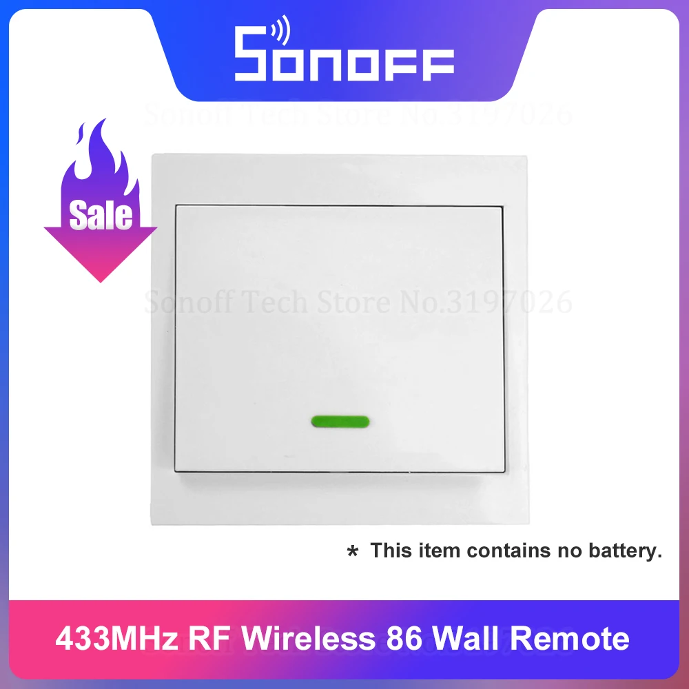 Itead Sonoff 433 МГц RF беспроводной 86 настенный липкий переключатель пульт
