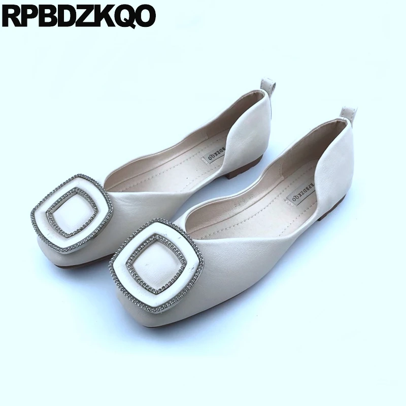 

square toe designer spring autumn ladies shoes korean slip on ballerina foldable ballet flats china embellished 2019 chinese