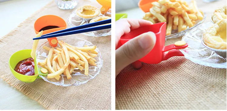 4pcs Flavored dishes Kitchen Bowl kit Tool Spice Clip for Tomato Sauce Salt Vinegar Sugar Flavor Spices christmas dinnerware