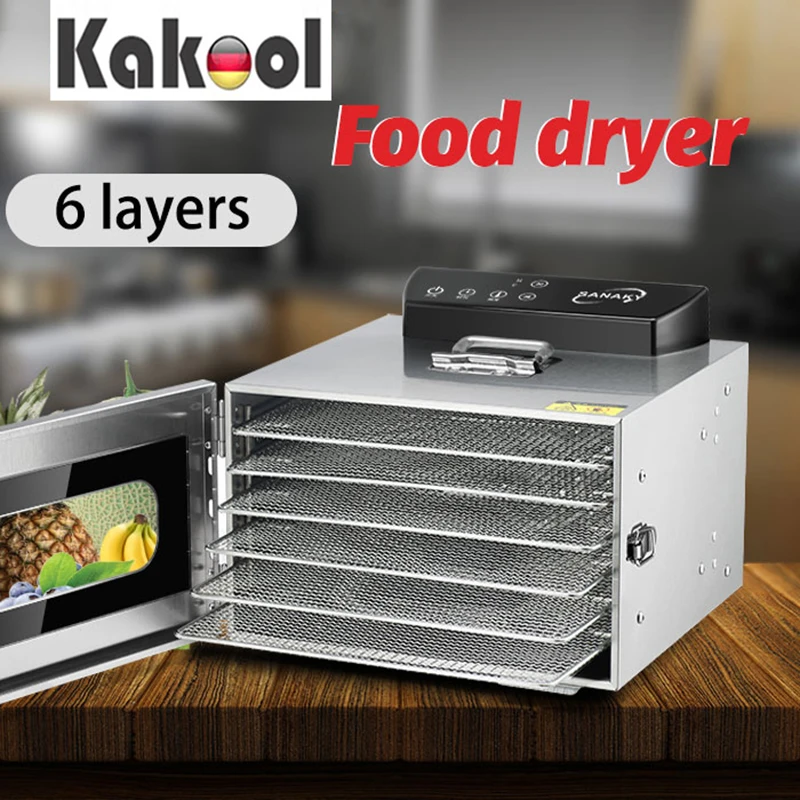 Kwasyo 8 Layers Food Dehydrator Beef Jerky Dryer, ALL Stainless
