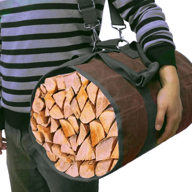 Sac de transport en toile pour bois de chauffage, sac fourre-tout